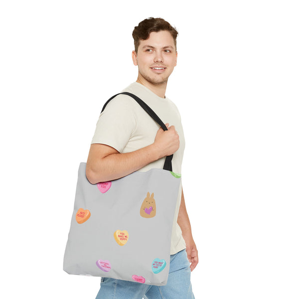 Nosebonks Conversation Hearts Tote Bag