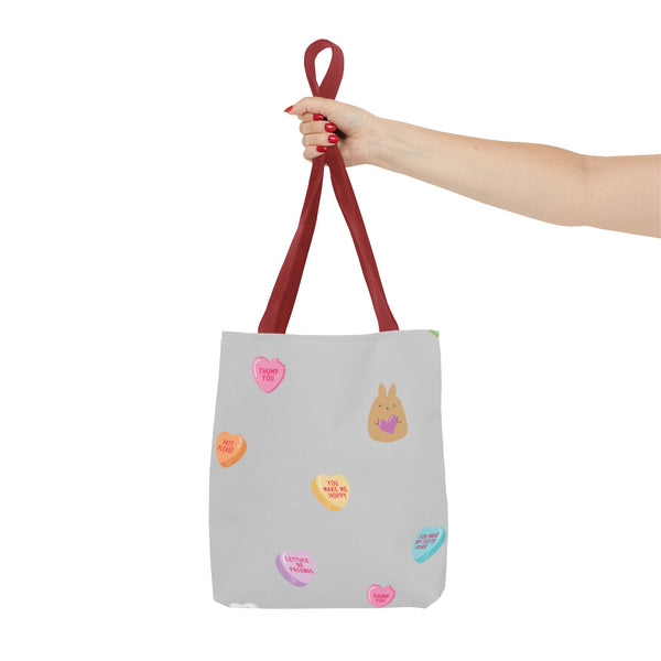 Nosebonks Conversation Hearts Tote Bag