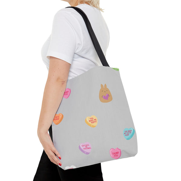 Nosebonks Conversation Hearts Tote Bag