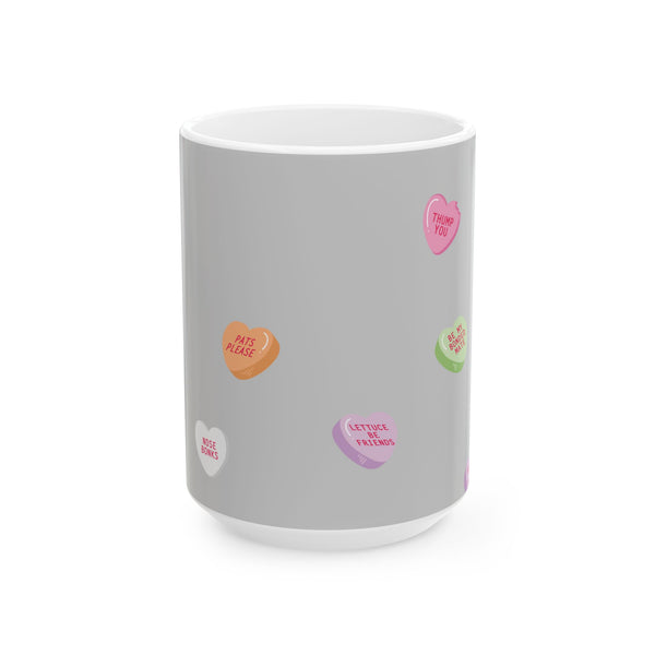 Nosebonks Conversation Hearts Mug