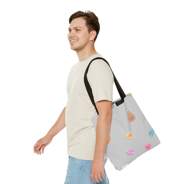 Nosebonks Conversation Hearts Tote Bag