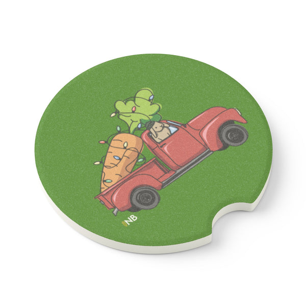 Carrot Live Without You Soapstone Car Coaster