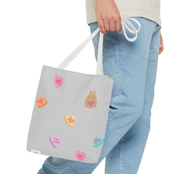 Nosebonks Conversation Hearts Tote Bag