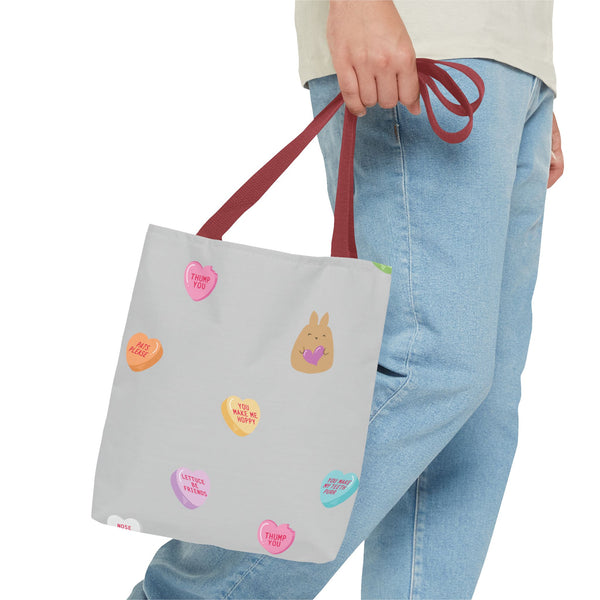 Nosebonks Conversation Hearts Tote Bag