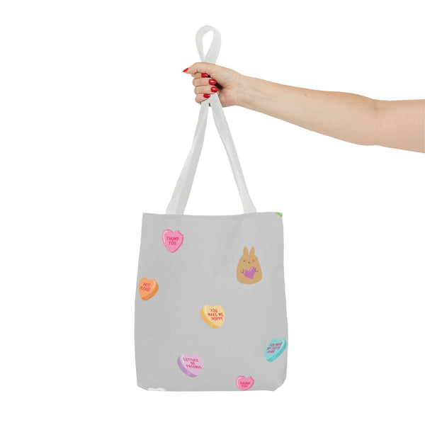 Nosebonks Conversation Hearts Tote Bag