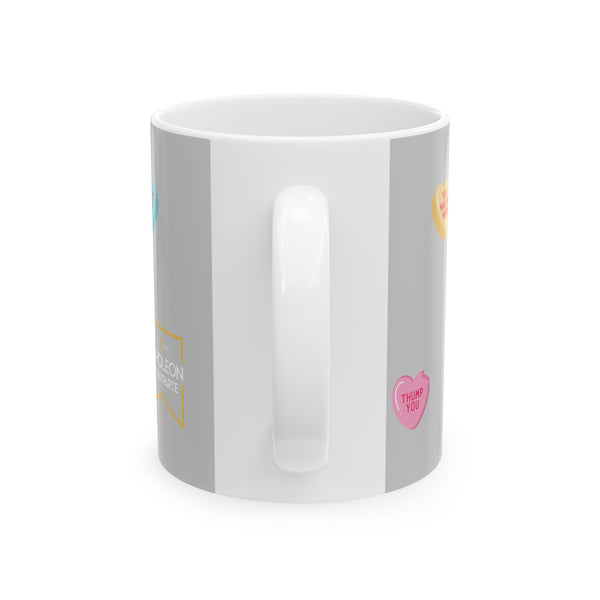 Nosebonks Conversation Hearts Mug