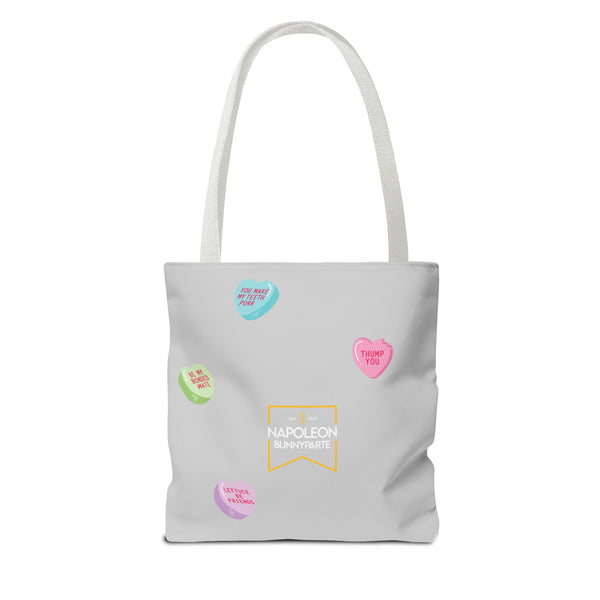 Nosebonks Conversation Hearts Tote Bag