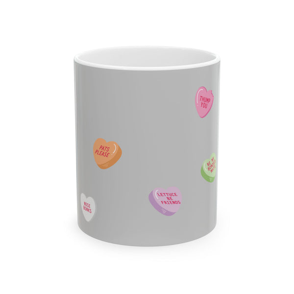 Nosebonks Conversation Hearts Mug