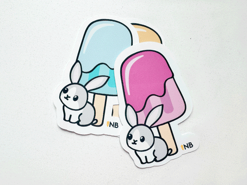 Ice Ice Bunny Vinyl Sticker