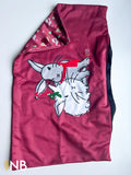 Warming Winter Bunnies Pillow Case- Red