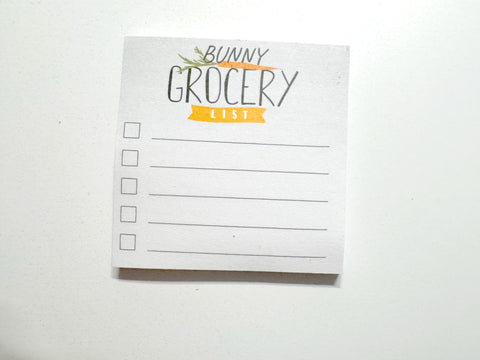 Bunny Groceries Sticky Notes