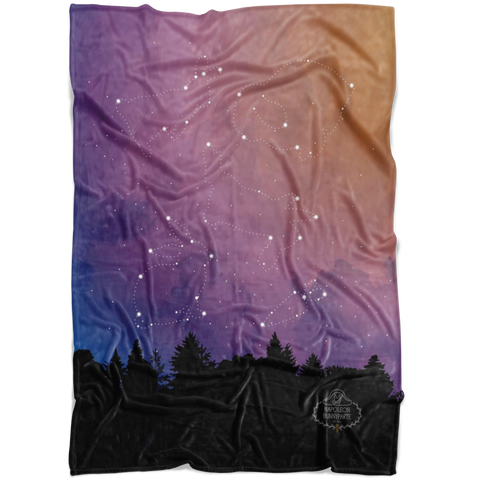 Star Light, Bun Bright Fleece Blanket (Sunset)