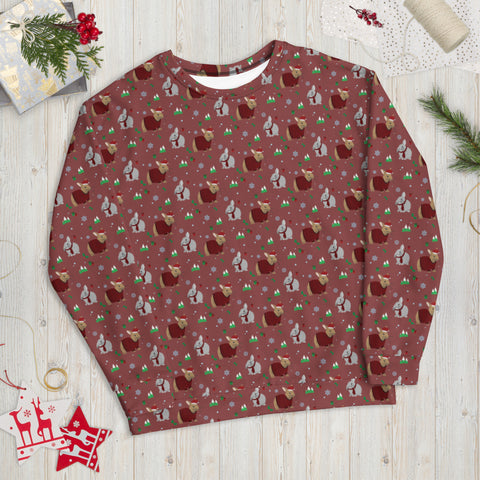 Warming Winter Bunnies All Over Sweatshirt