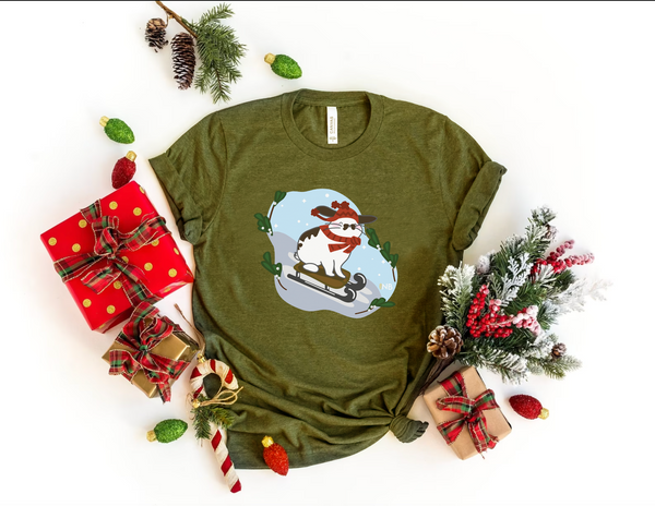 Hopping Through The Snow Womens TShirt