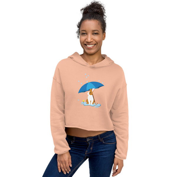 Rain Or Shine Crop Hoodie